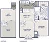 1 bedroom floor plan A 1 bedroom floor plan A at The Residences at Congressional Village, Rockville, MD